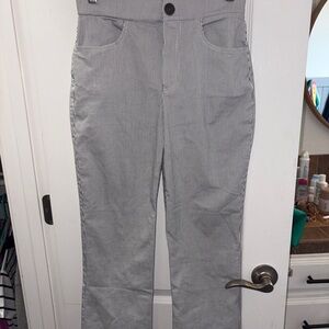 Free People grey and White Striped Pants